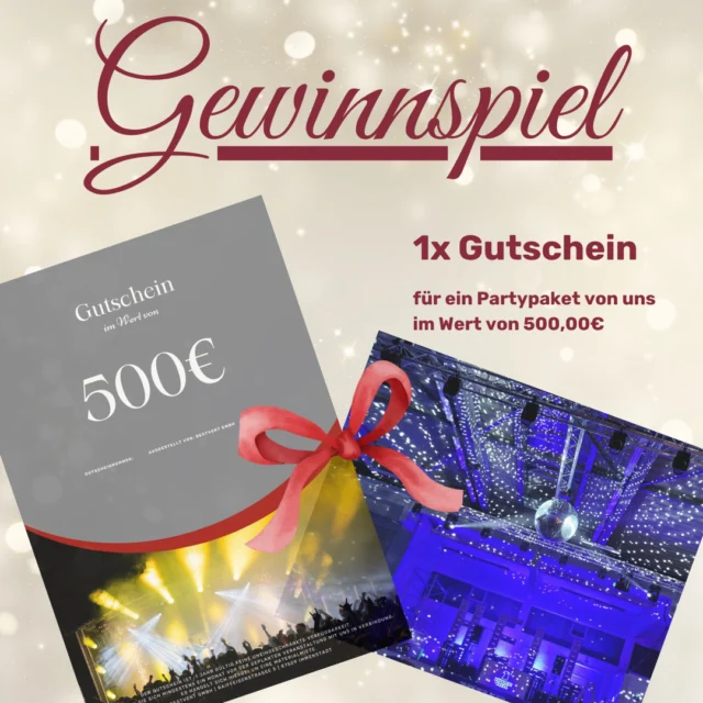 🎄🥳 Weihnachtsgewinnspiel 🥳🎄

Ihr plant eine Party doch es fehlt noch die richtige Ausstattung? 🥳
Bei uns habt ihr die Chance einen Gutschein im Mietwert von 500€ für eine Partyausstattung von uns zu gewinnen. 🎉
Bitte beachtet dass es sich hier um eine Miete des Materials handelt.

Wie ihr teilnehmen könnt:
1. Folgt @_bestvent_
2. Beitrag liken
3. Verlinkt eure Partyfreunde
4. Wer den Beitrag in seiner Story teilt, ergattert sich eine extra Chance im Lostopf.

Teilnahmeschluss ist der 23.12.24 23:59 Uhr.

Der Gewinner wird am 24.12.24 per Zufallsprinzip ausgelost, in der Story bekannt gegeben und per Direktnachricht informiert.

🍀 Wir wünschen allen Teilnehmenden viel Glück! 🍀

Teilnahmebedingungen: Ihr seid mindestens 18 Jahre alt und kommt aus Deutschland.
Das Gewinnspiel wird in keiner Weise von Facebook oder Instagram gesponsert, unterstützt oder organisiert und steht in keinerlei Verbindung zu Facebook, Instagram oder seinen Betreibern.
Eine Barauszahlung ist nicht möglich. Der Rechtsweg ist ebenfalls ausgeschlossen. Der Gewinner (m/w/d) erklärt sich durch seine Teilnahme automatisch mit der Veröffentlichung seines Namens in der Story einverstanden.
Der Gewinn wird nach Bekanntgabe versendet.
.
Euer bestvent-Team
www.bestvent.de
.
Ihr wollt noch mehr erfahren oder habt Interesse? Dann schaut auf unserer Homepage vorbei oder schreibt eine E-Mail an info@bestvent.de. Wir freuen uns auf eure Anfragen!
.
#light #sound #stage #video #flexible #bestvent #bestventgroup #bestventfs #veranstaltungstechnik #messebau #immenstadt #allgäu #Gewinnspiel #Party